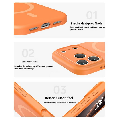 MagSafe tok Apple iPhone 17 Pro Max-hoz, OEM, folyékony szilikon, fekete