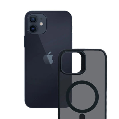 MagSafe tok Apple iPhone 12 / 12 Pro-hoz, 3MK, Smoke MagCase, Fekete