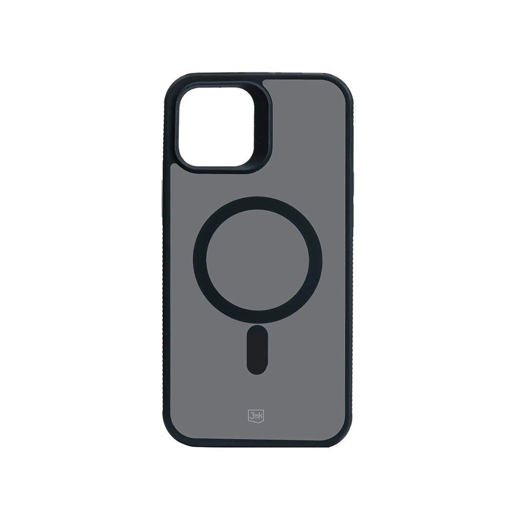 MagSafe tok Apple iPhone 12 / 12 Pro-hoz, 3MK, Smoke MagCase, Fekete