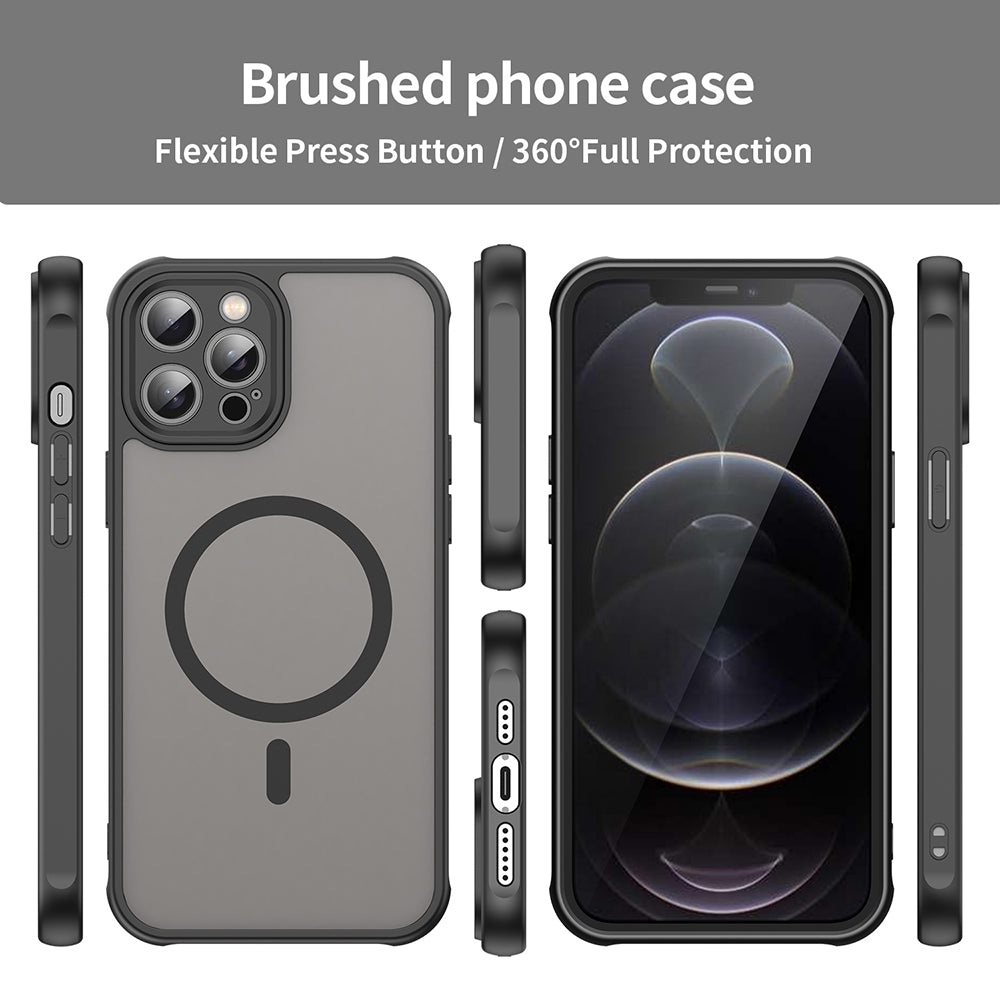 MagSafe tok Apple iPhone 12 Pro Max-hoz, Techsuit, HaloFrost II, Fekete