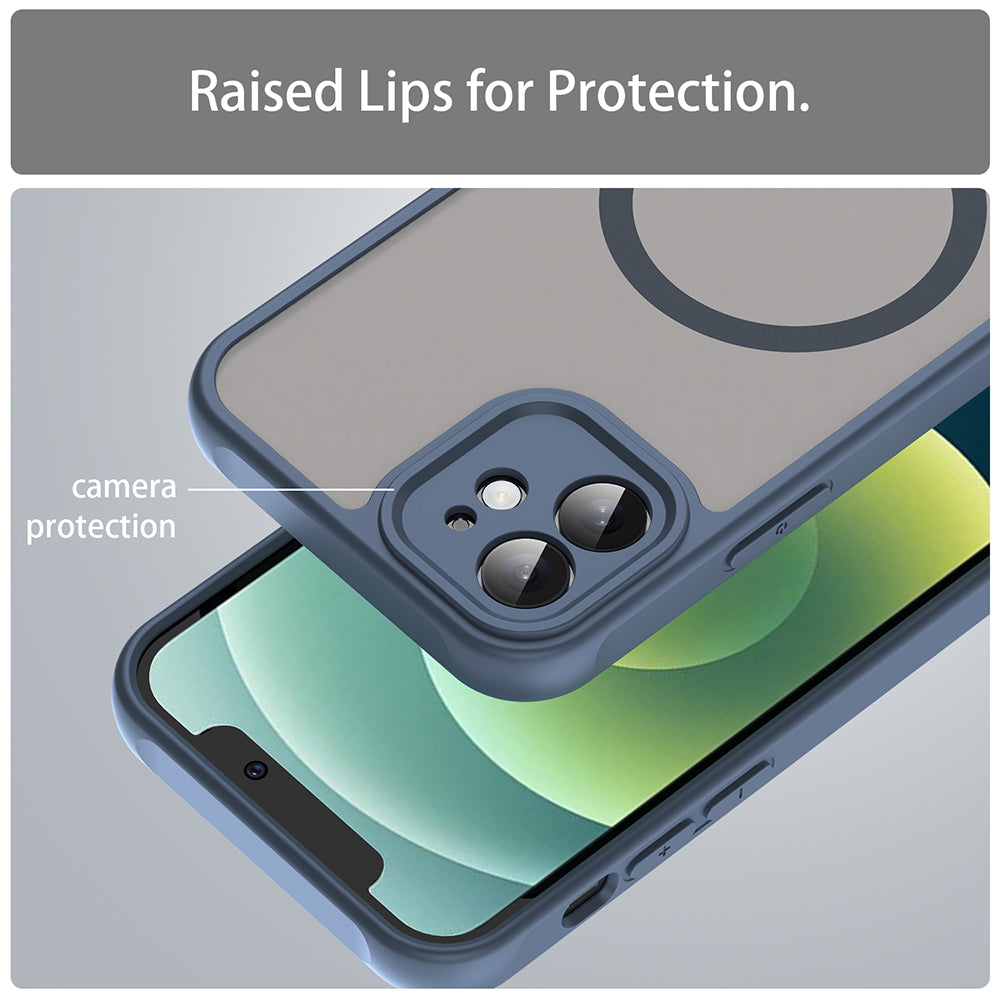 MagSafe tok Apple iPhone 12-hez, Techsuit, HaloFrost II, Tengerészkék