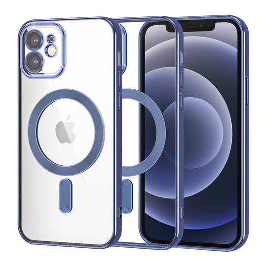 MagSafe tok Apple iPhone 12-hez, Techsuit, Luxury Crystal, Sötétkék
