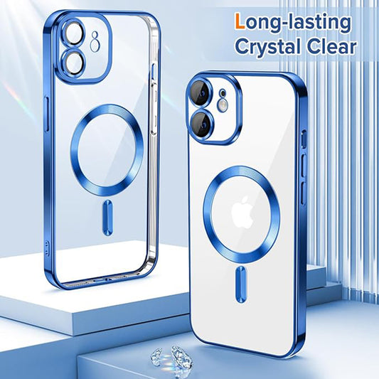 MagSafe tok Apple iPhone 12-hez, Techsuit, Luxury Crystal, Sötétkék