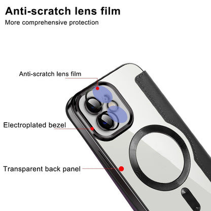 MagSafe Case for Apple iPhone 12, Techsuit, SmartMag Book, Blue