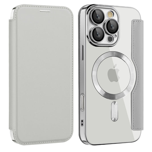 MagSafe tok Apple iPhone 12-hez, Techsuit, SmartMag Book, Szürke