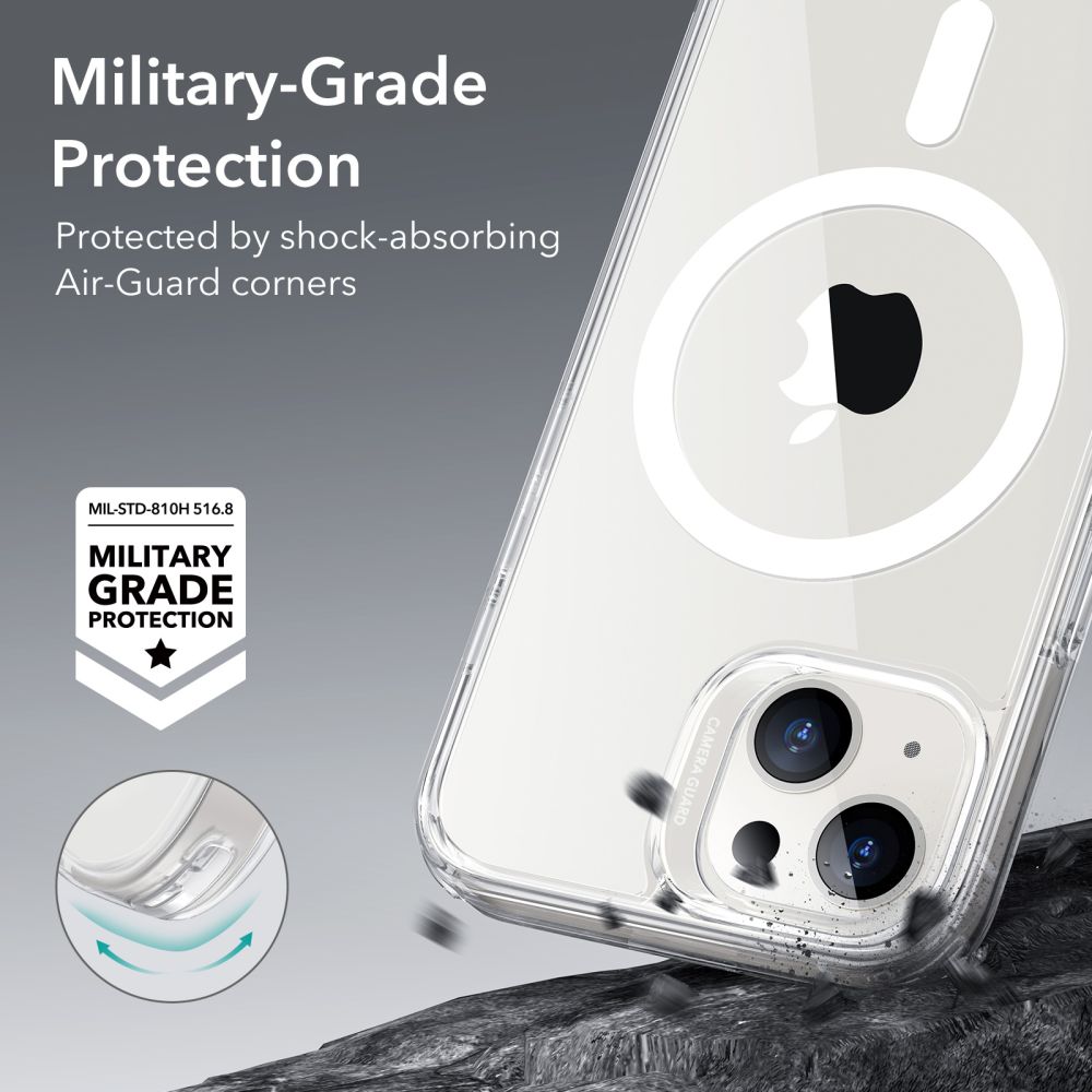 MagSafe tok Apple iPhone 14 / 13-hoz, ESR, Classic Hybrid, Átlátszó