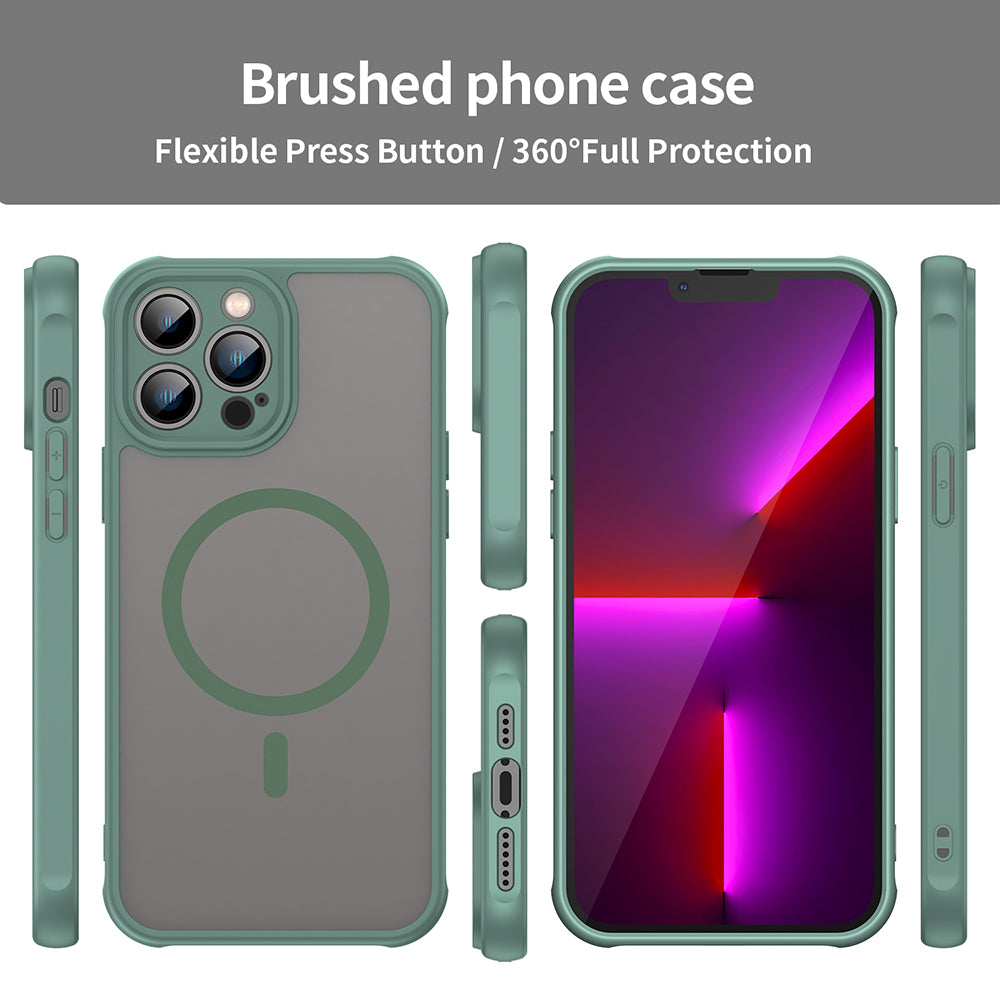 MagSafe Case for Apple iPhone 13 Pro Max, Techsuit, HaloFrost II, Green