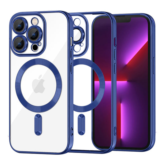 MagSafe tok Apple iPhone 13 Pro-hoz, Techsuit, Luxury Crystal, Sötétkék