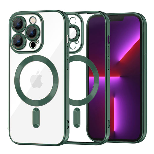 MagSafe tok Apple iPhone 13 Pro-hoz, Techsuit, Luxury Crystal, Sötétzöld