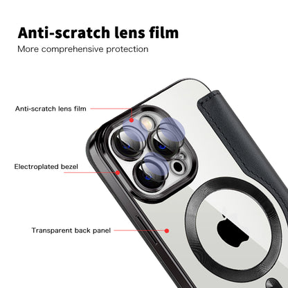 MagSafe Case for Apple iPhone 13 Pro, Techsuit, SmartMag Book, Black