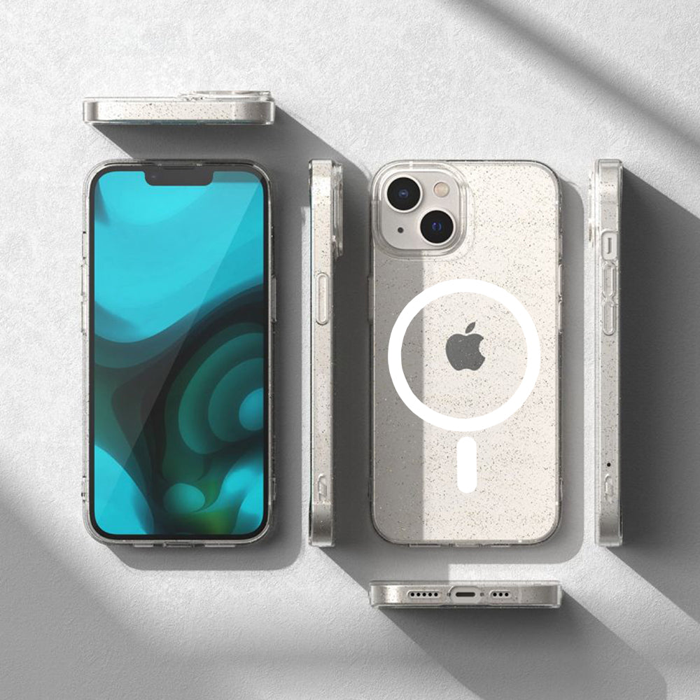 MagSafe tok Apple iPhone 13 Pro-hoz, Techsuit, SparkleSkin, Átlátszó