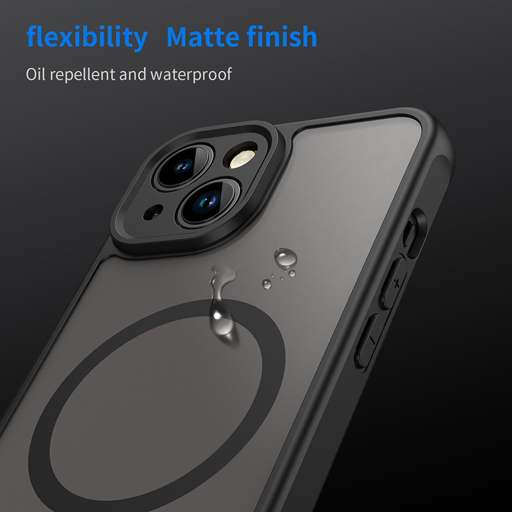 MagSafe tok Apple iPhone 13-hoz, Techsuit, HaloFrost II, Fekete