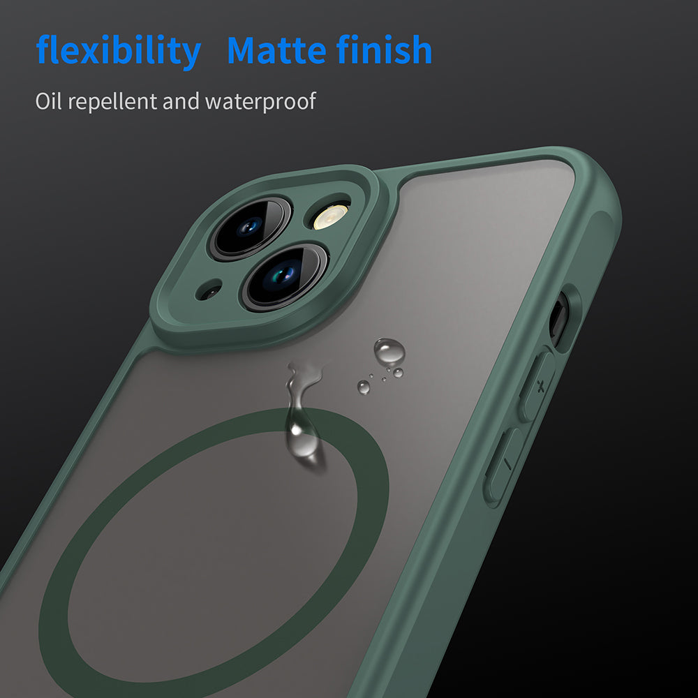 MagSafe Case for Apple iPhone 13, Techsuit, HaloFrost II, Green