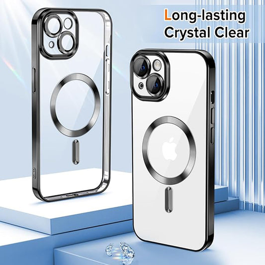 MagSafe tok Apple iPhone 13-hoz, Techsuit, Luxury Crystal, Fekete