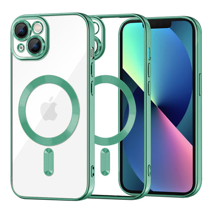 MagSafe tok Apple iPhone 13-hoz, Techsuit, Luxury Crystal, Világos zöld