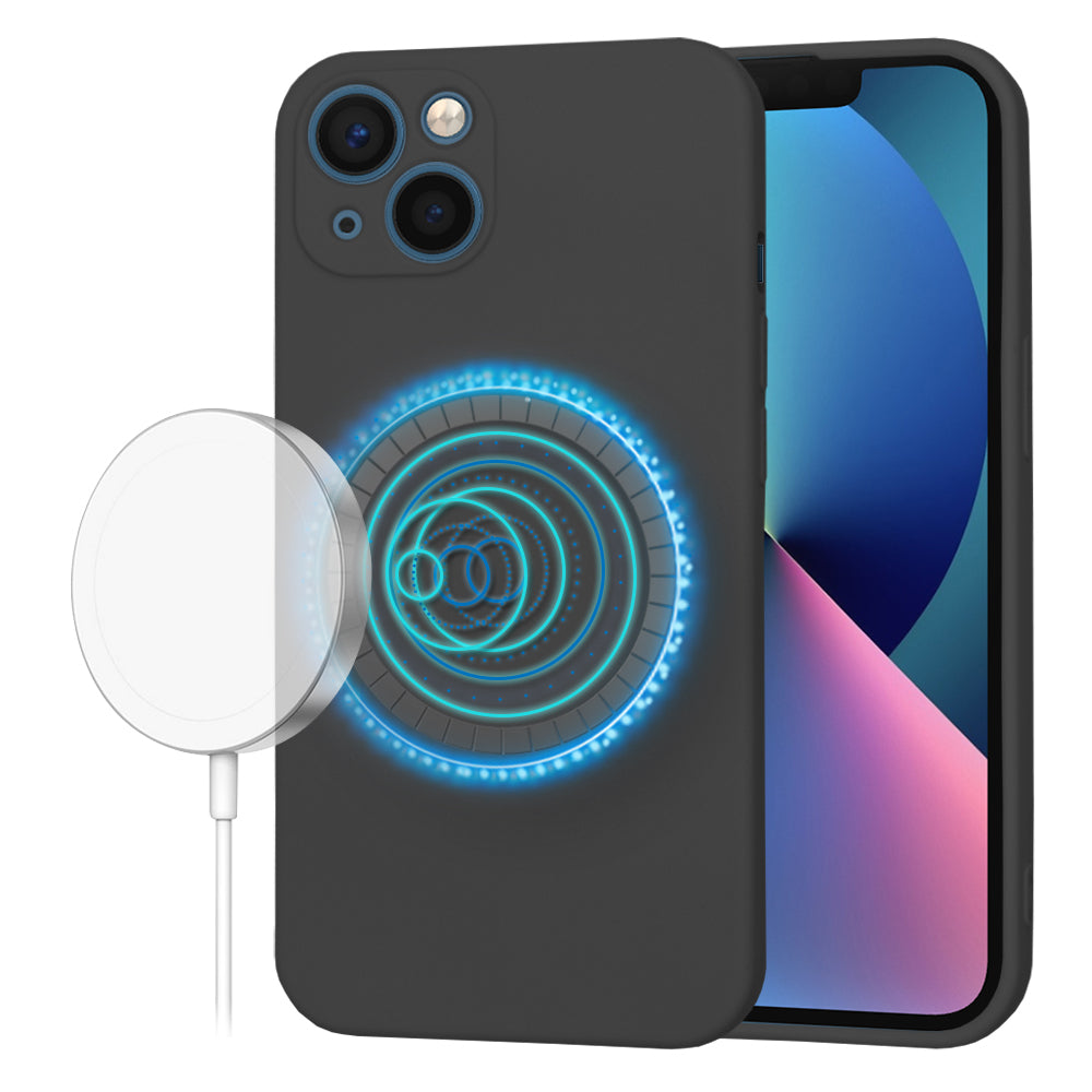 MagSafe tok Apple iPhone 13-hoz, Techsuit, SoftFlex, Fekete