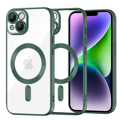 MagSafe tok Apple iPhone 14 Plus-hoz, Techsuit, Luxury Crystal, Sötétzöld