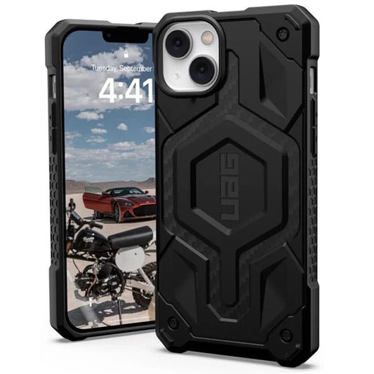 MagSafe tok Apple iPhone 14 Plus-hoz, Urban Armor Gear, Monarch Pro Carbon, Fekete