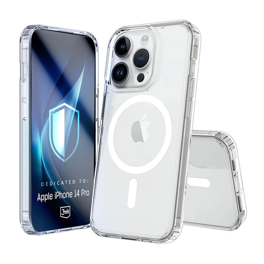 MagSafe tok Apple iPhone 14 Pro-hoz, 3MK, Armor MagCase, Átlátszó