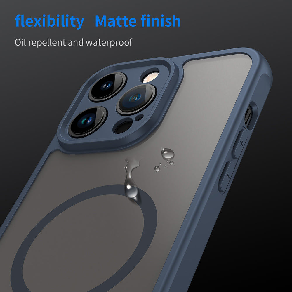 MagSafe tok Apple iPhone 14 Pro Max-hoz, Techsuit, HaloFrost II, Tengerészkék