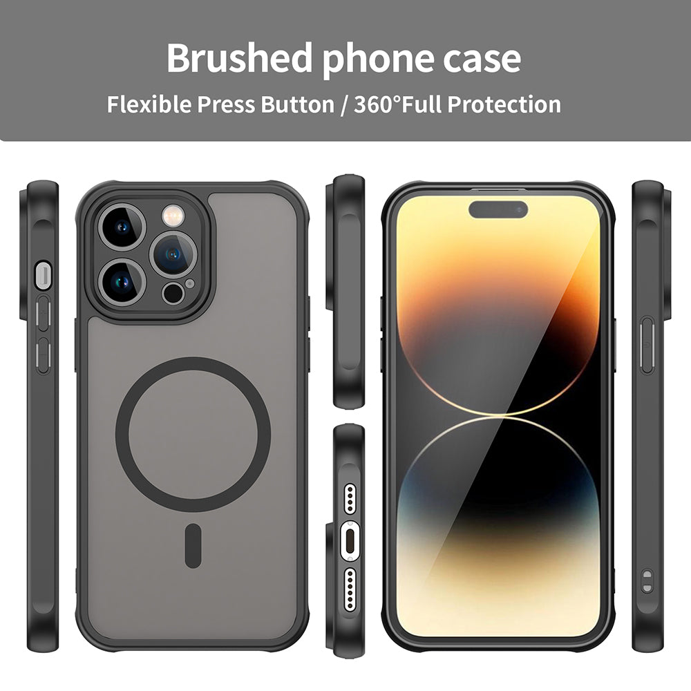 MagSafe tok Apple iPhone 14 Pro Max-hoz, Techsuit, HaloFrost II, Fekete