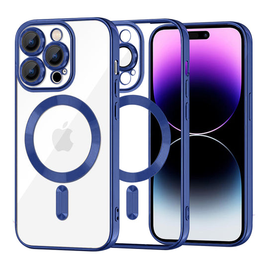 MagSafe tok Apple iPhone 14 Pro Max-hoz, Techsuit, Luxury Crystal, Sötétkék