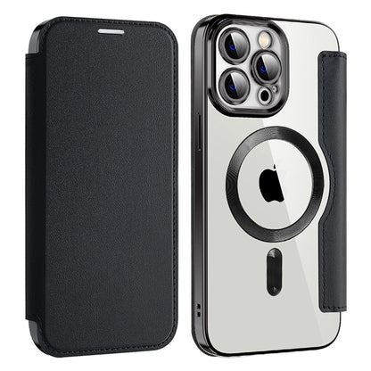 MagSafe Case for Apple iPhone 14 Pro Max, Techsuit, SmartMag Book, Black
