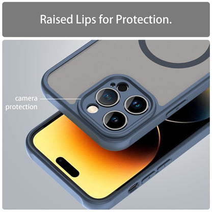 MagSafe Case for Apple iPhone 14 Pro, Techsuit, HaloFrost II, Navy Blue