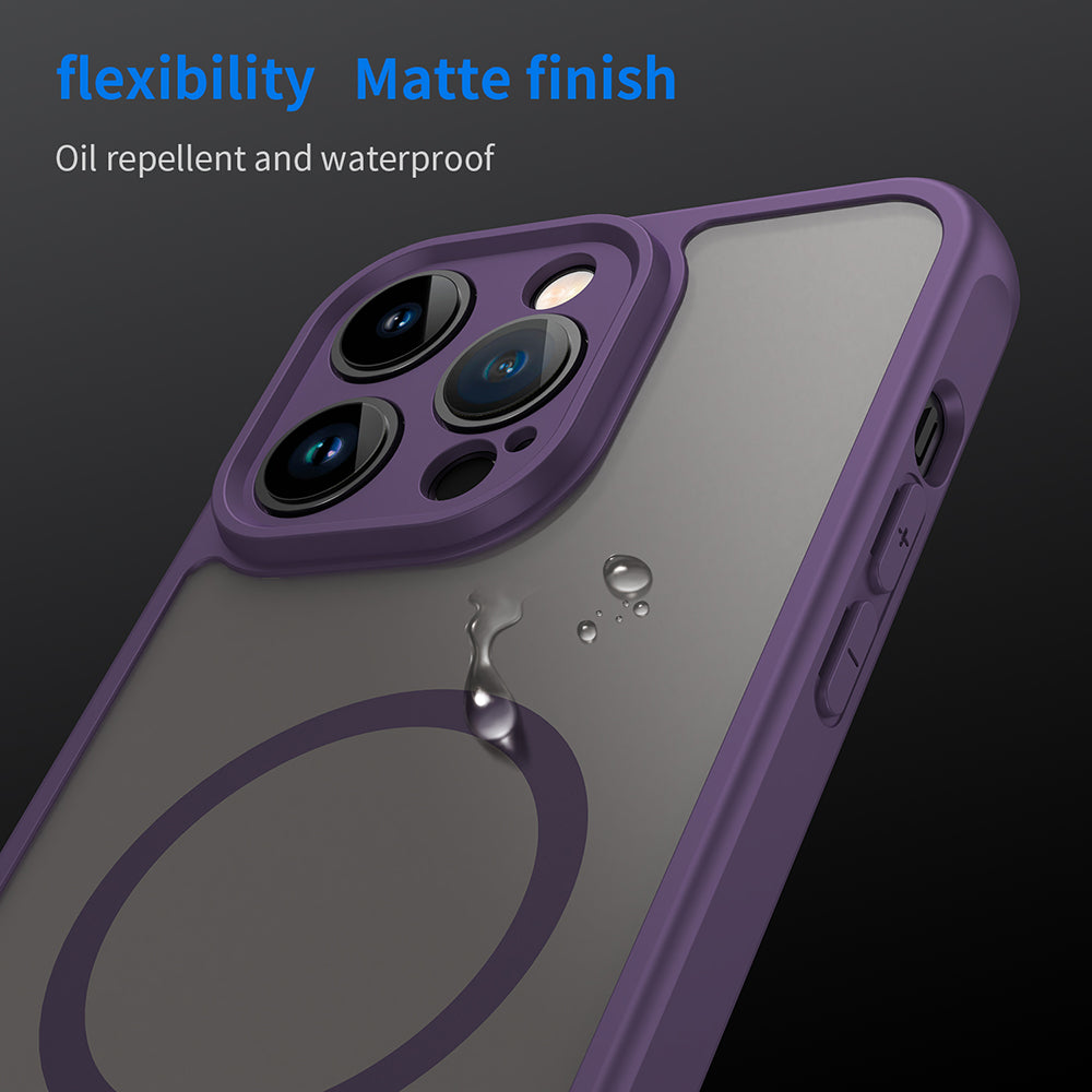 MagSafe Case for Apple iPhone 14 Pro, Techsuit, HaloFrost II, Purple