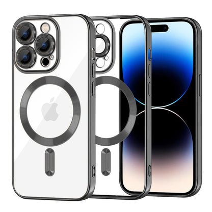 MagSafe Case for Apple iPhone 14 Pro, Techsuit, Luxury Crystal, Black