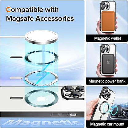 MagSafe Case for Apple iPhone 14 Pro, Techsuit, Luxury Crystal, Black