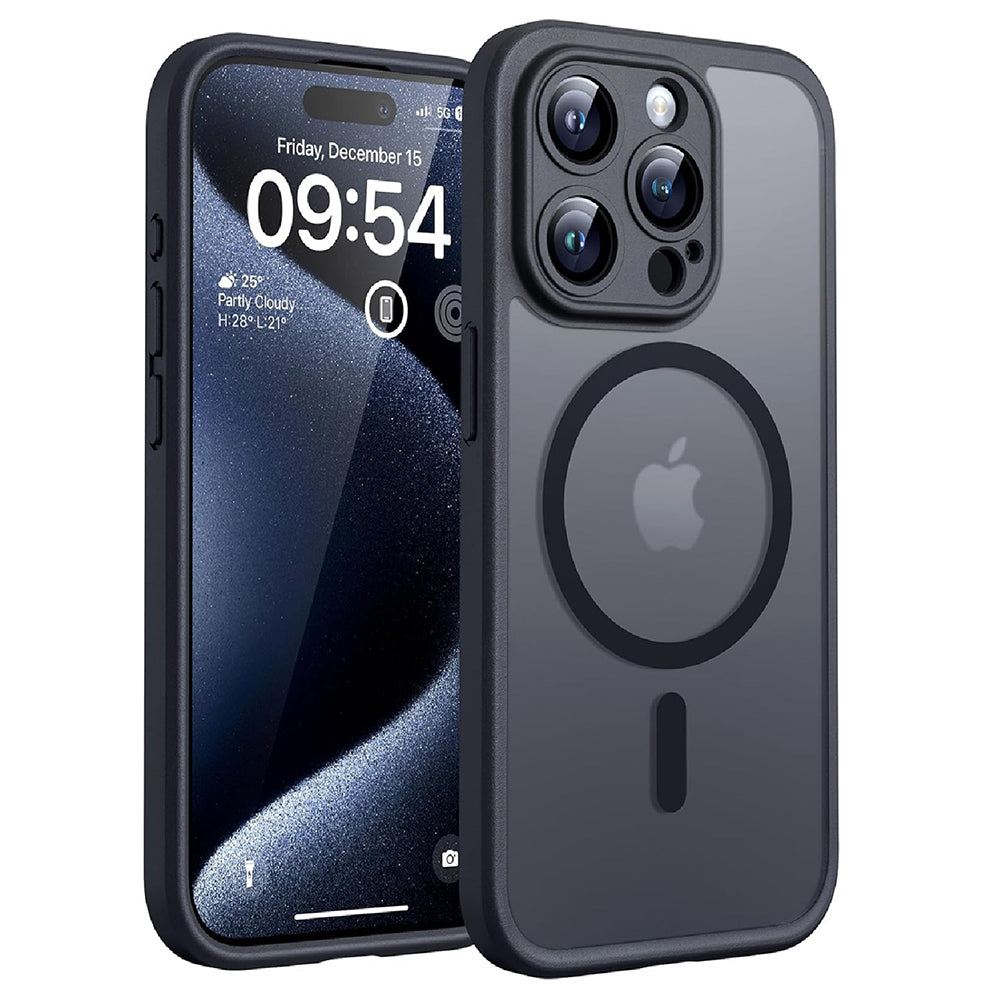 MagSafe Case for Apple iPhone 14 Pro, Techsuit, PureFrost, Black