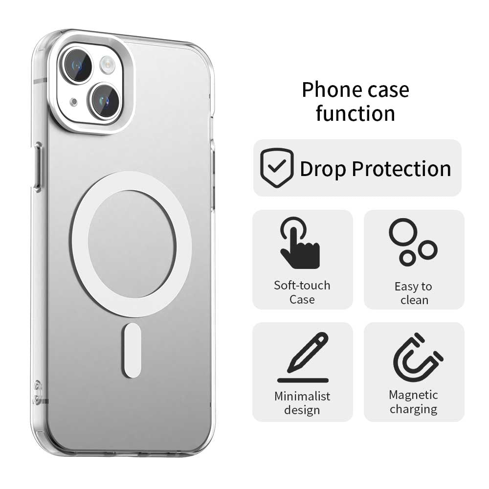 MagSafe tok Apple iPhone 14-hez, Techsuit, CandyCase, Fehér