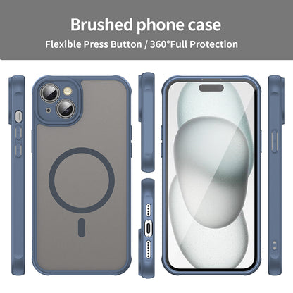 MagSafe Case for Apple iPhone 14, Techsuit, HaloFrost II, Navy Blue