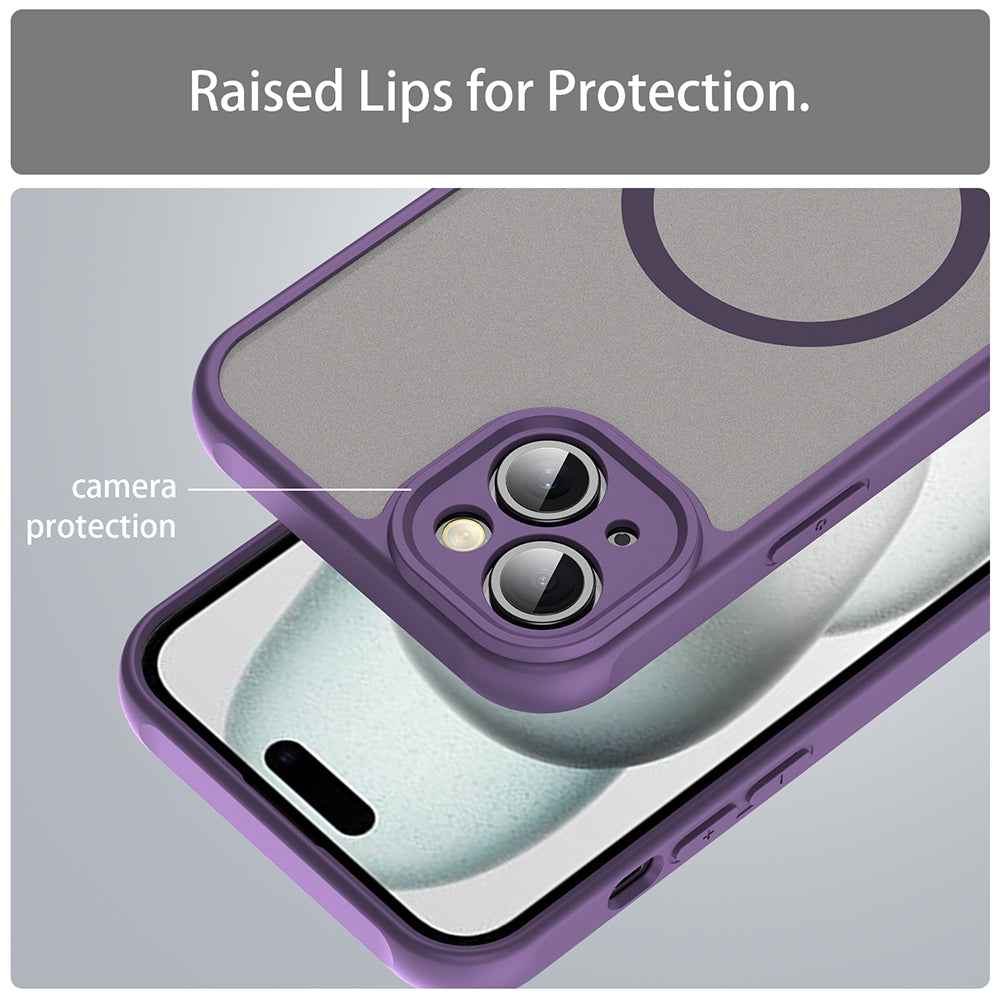 MagSafe Case for Apple iPhone 14, Techsuit, HaloFrost II, Purple
