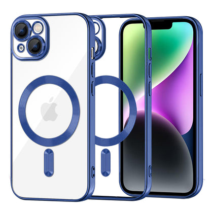 MagSafe tok Apple iPhone 14-hez, Techsuit, Luxury Crystal, Sötétkék