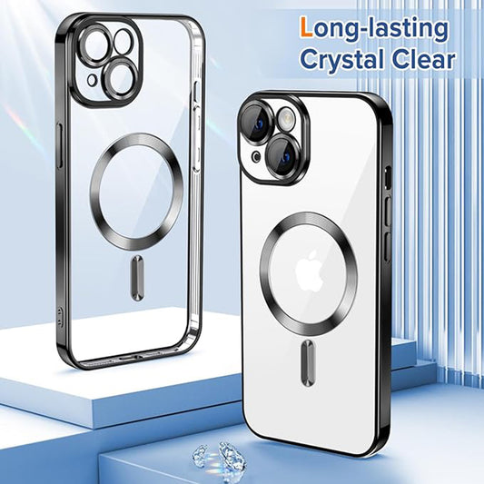 MagSafe tok Apple iPhone 14-hez, Techsuit, Luxury Crystal, Fekete