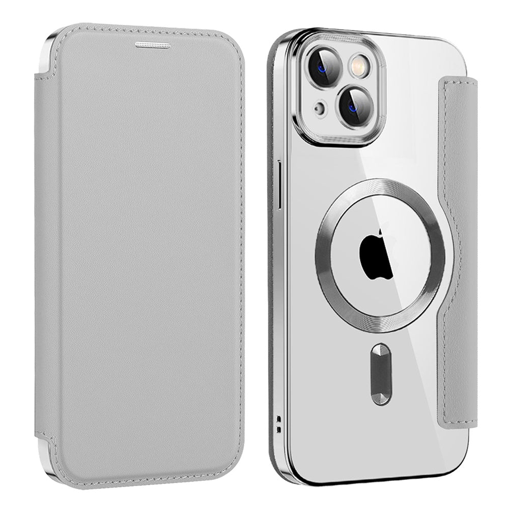 MagSafe tok Apple iPhone 14-hez, Techsuit, SmartMag Book, Szürke