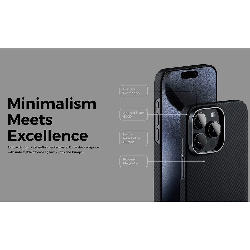 MagSafe tok Apple iPhone 15-höz, Edizard, Air, Fekete