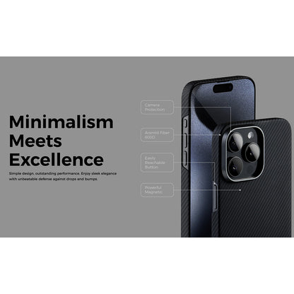 MagSafe tok Apple iPhone 15-höz, Edizard, Air, Fekete