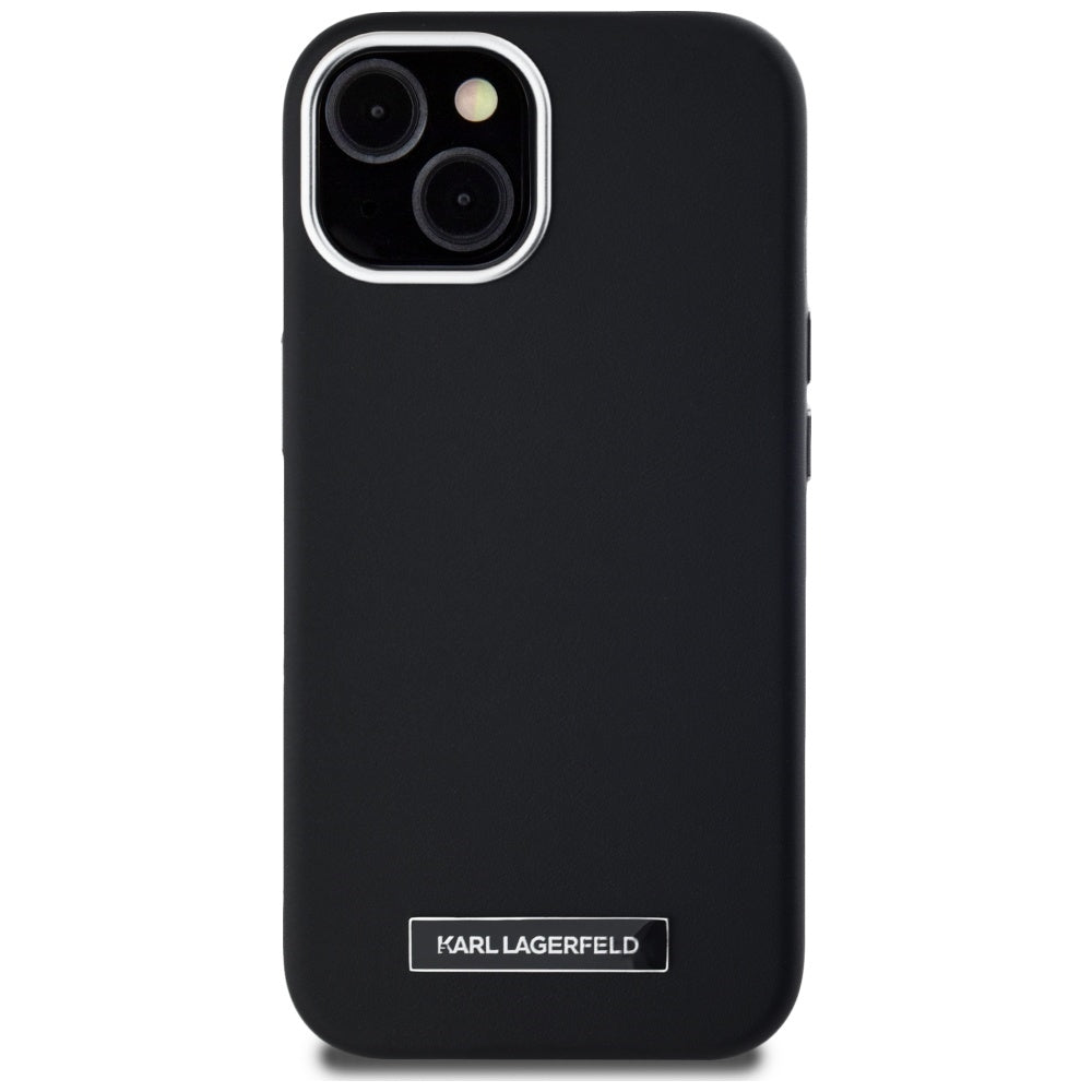 MagSafe tok Apple iPhone 15-höz, Karl Lagerfeld, FW Metal Plate, Fekete