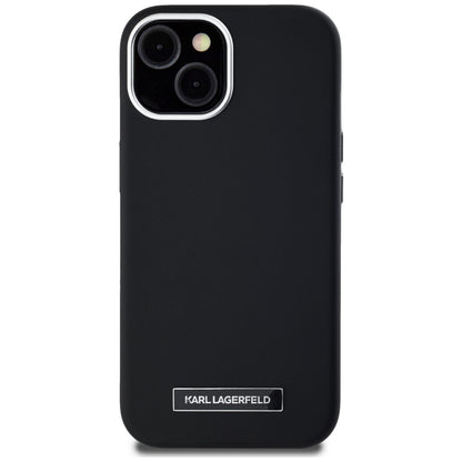 MagSafe tok Apple iPhone 15-höz, Karl Lagerfeld, FW Metal Plate, Fekete