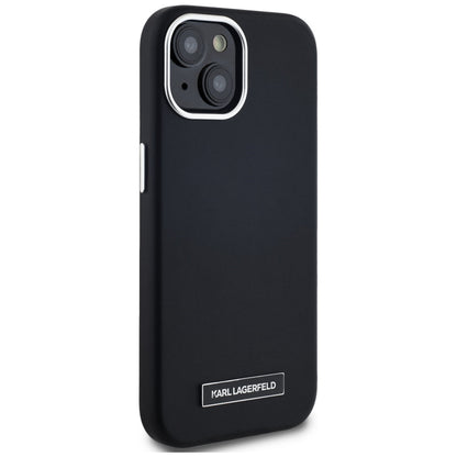 MagSafe tok Apple iPhone 15-höz, Karl Lagerfeld, FW Metal Plate, Fekete