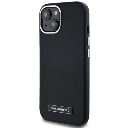 MagSafe tok Apple iPhone 15-höz, Karl Lagerfeld, FW Metal Plate, Fekete