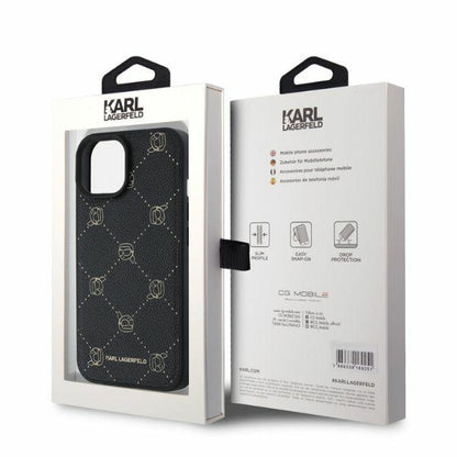MagSafe tok Apple iPhone 15-höz, Karl Lagerfeld, Karl's Head, Fekete
