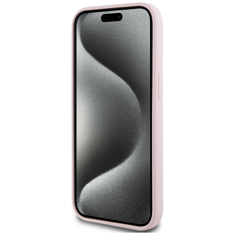 MagSafe Case for Apple iPhone 15, Karl Lagerfeld, Karl & Choupette Silicone, Pink