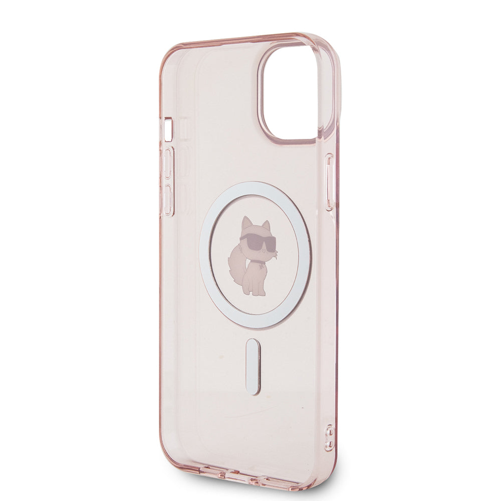 MagSafe tok Apple iPhone 15 Plus / 14 Plus-hoz, Karl Lagerfeld, IML Choupette, Rózsaszín
