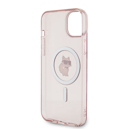 MagSafe tok Apple iPhone 15 Plus / 14 Plus-hoz, Karl Lagerfeld, IML Choupette, Rózsaszín