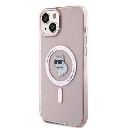 MagSafe tok Apple iPhone 15 Plus / 14 Plus-hoz, Karl Lagerfeld, IML Choupette, Rózsaszín