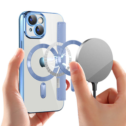 MagSafe tok Apple iPhone 15 Plus-hoz, Techsuit, SmartMag Book, Kék